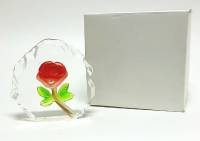 Сувенир Роза  7,5*8*2 см хрусталь  Австрия новый