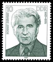 (1987-026) Марка Германия (ГДР) "Роберт Сиверт"    Известные личности II Θ