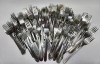 Вилки столовые 100 штук ассорти нержавеющая сталь 