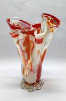 Ваза Красный Май цветное стекло СССР