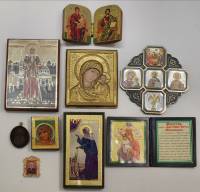 Иконы 9 штук современные миниатюрные