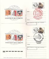 1990-206 Почтовая карточка СССР Филвыставка Дюссельдорф-90  2 шт ,  Разн виды гашения