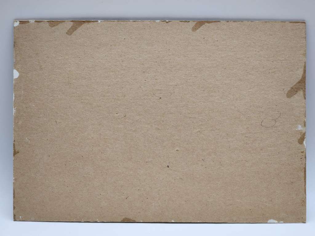 Картина Тулаев В. Н. 1984 г. Зимой в деревне. Пейзаж масло картон 35х25 см