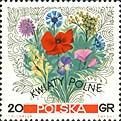 (1967-042) Марка Польша "Букет цветов"   Полевые цветы III Θ