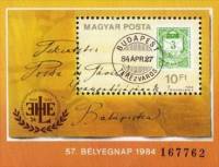 (1984-039) Блок Венгрия "Конверт"    День почтовой марки. Фарфор из Жолнаи III O