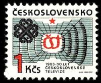 (1983-009) Марка Чехословакия "Телевидение"    Всемирный год связи I Θ