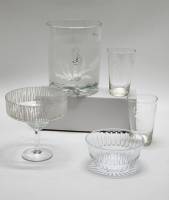 Креманка Ваза икорница-розетка и 2 стопки стекло (5 предметов)