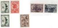 1940-49 50 52 53 55 57 Серия Набор марок 6 шт СССР Перф лин 12¼  Перекоп 20 лет штурма II Θ