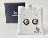 Серьги гвоздики хрусталь Preciosa в подарочной упаковке