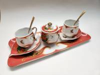 Чайный сервиз Arti M на 2 персоны поднос 2 пары сахарница коробка подарочный