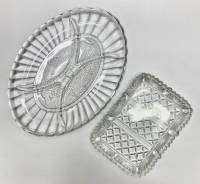 Хрусталь менажница + блюдо