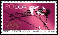 (1972-028) Марка Германия (ГДР) "Прыжки с шестом"    Летние ОИ 1972, Мюнхен III Θ