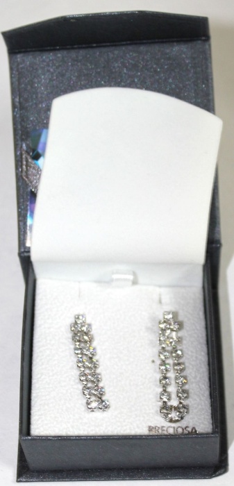 Серьги-гвоздики, нерж. сталь, кристаллы, Чехия, новые