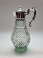 Кувшин графин для вина прессованное стекло с крышкой СССР