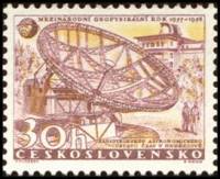 (1957-058) Марка Чехословакия "Императорские яйца Фаберже"    Международный год геофизики III Θ