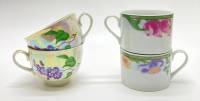 Чашки фарфоровые цветы, (2+2), 4 шт