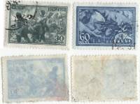 1943-15 16 Серия Набор марок 2 шт СССР  Великая Отечественная война II Θ