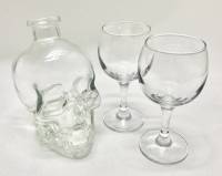 Графин штоф Череп + 2 бокала 