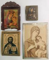 Иконы старинные 4 штуки миниатюрные 19 век 