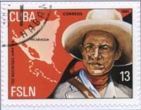 (1981-050) Марка Куба "Аугусто Сандино"    20 лет НФОС в Никорагуа II Θ