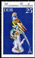 (1979-089) Марка Германия (ГДР) "Попугай"    Мейсенский фарфор III Θ