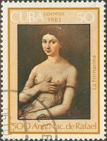 (1983-048) Марка Куба "Форнарина"    500 лет со дня рождения Рафаэля Санти III Θ