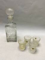 Графин + 4 стопки стекло СССР