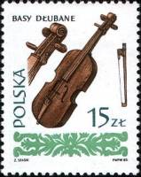 (1984-004) Марка Польша "Контрабас"    Польские музыкальные инструменты III Θ