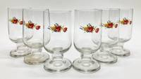 Бокалы рисунок цветы, хрусталь, 6 шт