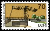 (1988-079) Марка Германия (ГДР) "Подъемный мост, Альтфризак"    Мосты II Θ