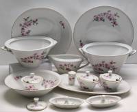 Столовый сервиз Chodziez Польша 14 предметов фарфор винтаж 