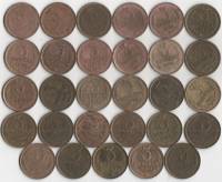 1961-1991 3 копейки 29 монет Набор СССР 61 62 66-91л 91м  VF