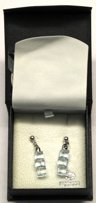 Серьги-гвоздики, нерж. сталь, кристаллы, Чехия, новые