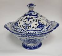 Конфетница, фарфор, гжель, авторская работа