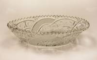 Салатник, блюдо для сервировки "Волны", стекло (состояние на фото)