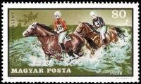 (1971-060) Марка Венгрия "Водные препятствия"    Конный спорт II Θ