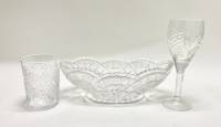 Салатник ладья + стакан + бокал хрусталь СССР