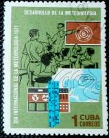 (1971-004) Марка Куба "Урок метеорологии"    Всемирный день метеорологии III Θ