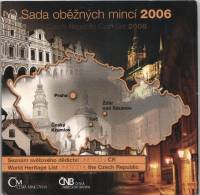 2006, 7 монет + жетон Набор монет Чехия 2006 год Всемирное наследие ЮНЕСКО    Буклет