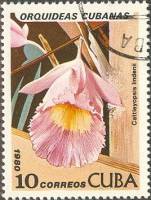 (1980-033) Марка Куба "Каттлея"    Орхидеи III Θ