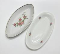 Селёдочницы цветы, фарфор, 2 шт