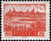 (1960-049) Марка Польша "Слупск"   Исторические города №1 II Θ