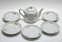 Чайник заварочный и 5 блюдец Вербилки СССР винтаж