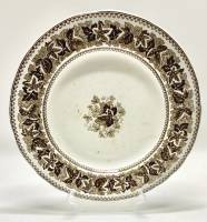 Тарелка Елизаветинский завод Иконникова Листья хмеля Россия 19 век 