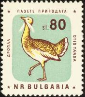 (1961-026) Марка Болгария "Дрофа"   Охрана природы. Птицы II Θ