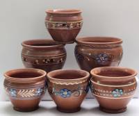 Горшки кашпо 6 штук глина керамика СССР 