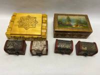 Шкатулка дерево, 6 штук набор