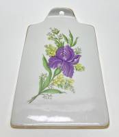 Доска разделочная фарфоровая, рисунок Ирис, Дулёво