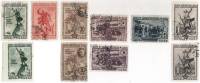 1940-49 51 52 54-60 Серия Набор марок 10 шт СССР  С перф и без Перекоп 20 лет штурма II Θ