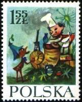 (1962-079) Марка Польша "Персонаж и повар"   Сказка М. Конопницкой III Θ